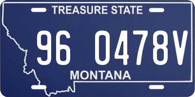 MT license plate 960478V