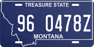 MT license plate 960478Z