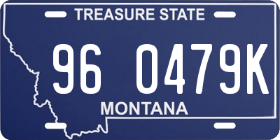 MT license plate 960479K