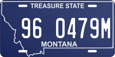 MT license plate 960479M