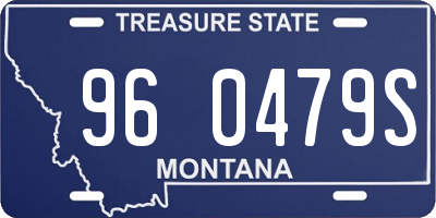 MT license plate 960479S