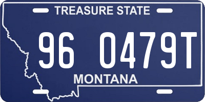 MT license plate 960479T