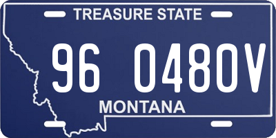 MT license plate 960480V