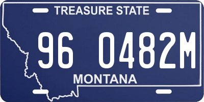 MT license plate 960482M