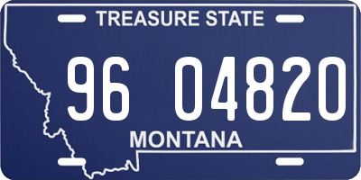 MT license plate 960482O