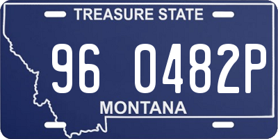 MT license plate 960482P