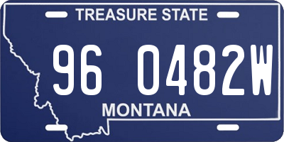 MT license plate 960482W