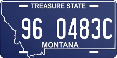 MT license plate 960483C