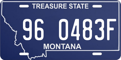 MT license plate 960483F