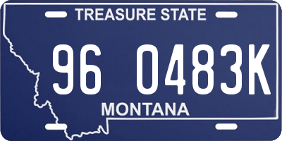 MT license plate 960483K