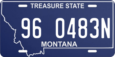 MT license plate 960483N