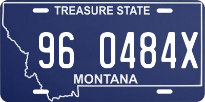 MT license plate 960484X
