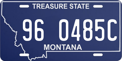 MT license plate 960485C