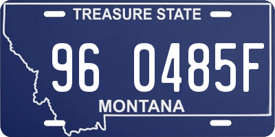 MT license plate 960485F