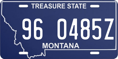 MT license plate 960485Z