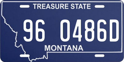 MT license plate 960486D