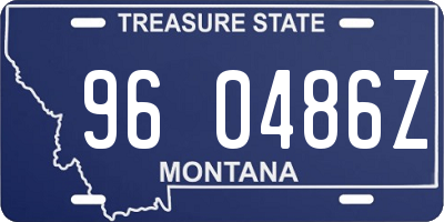 MT license plate 960486Z
