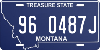 MT license plate 960487J