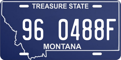 MT license plate 960488F