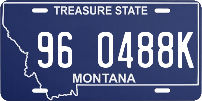 MT license plate 960488K