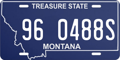 MT license plate 960488S