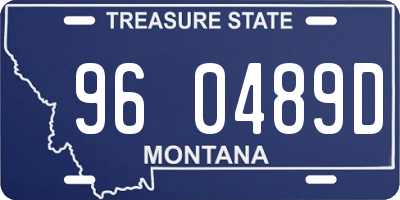 MT license plate 960489D