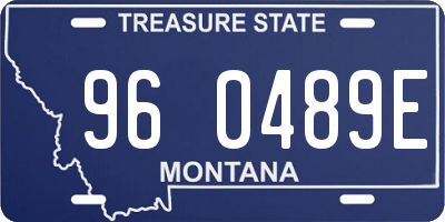 MT license plate 960489E