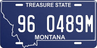 MT license plate 960489M