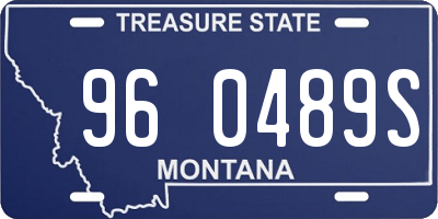 MT license plate 960489S