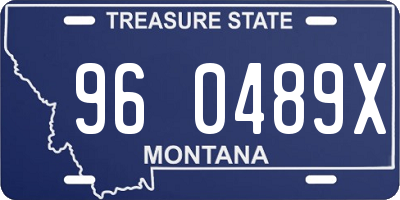 MT license plate 960489X