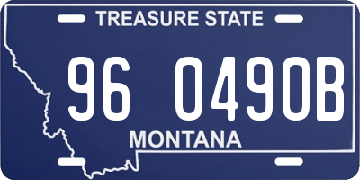 MT license plate 960490B