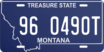 MT license plate 960490T