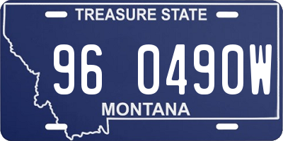 MT license plate 960490W