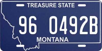 MT license plate 960492B
