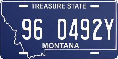 MT license plate 960492Y