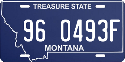MT license plate 960493F