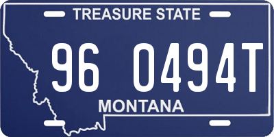 MT license plate 960494T