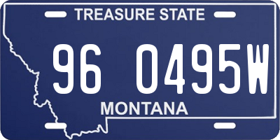 MT license plate 960495W
