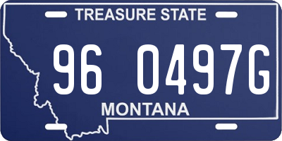 MT license plate 960497G