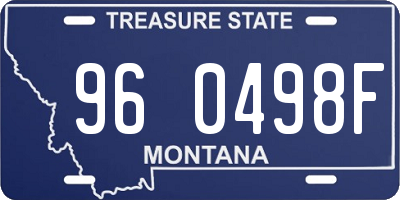 MT license plate 960498F