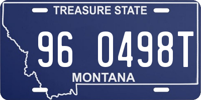 MT license plate 960498T
