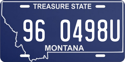 MT license plate 960498U