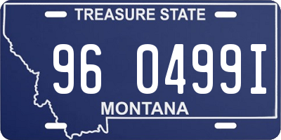 MT license plate 960499I