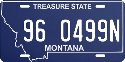 MT license plate 960499N