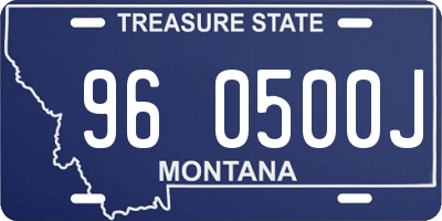 MT license plate 960500J