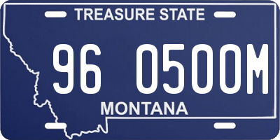 MT license plate 960500M