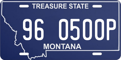 MT license plate 960500P