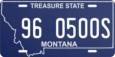 MT license plate 960500S