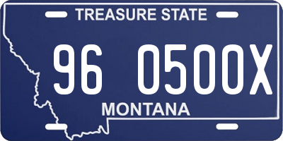MT license plate 960500X