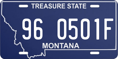 MT license plate 960501F